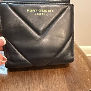 Kurt Geiger Black Quilted Leather Wallet